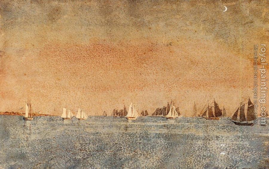 Winslow Homer : Gloucester Harbor, Fishing Fleet